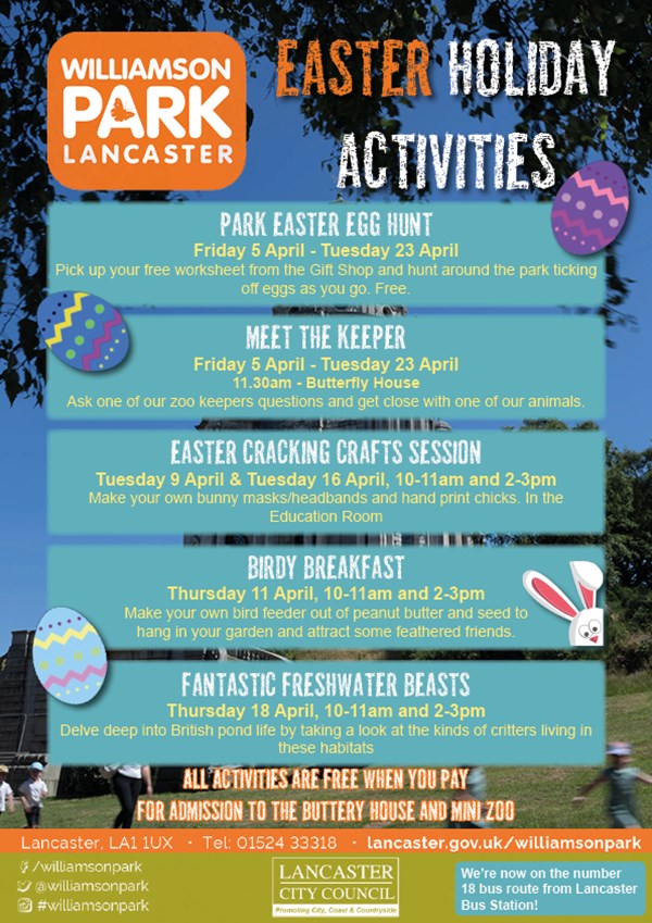 Easter Williamson Park Activities 2019